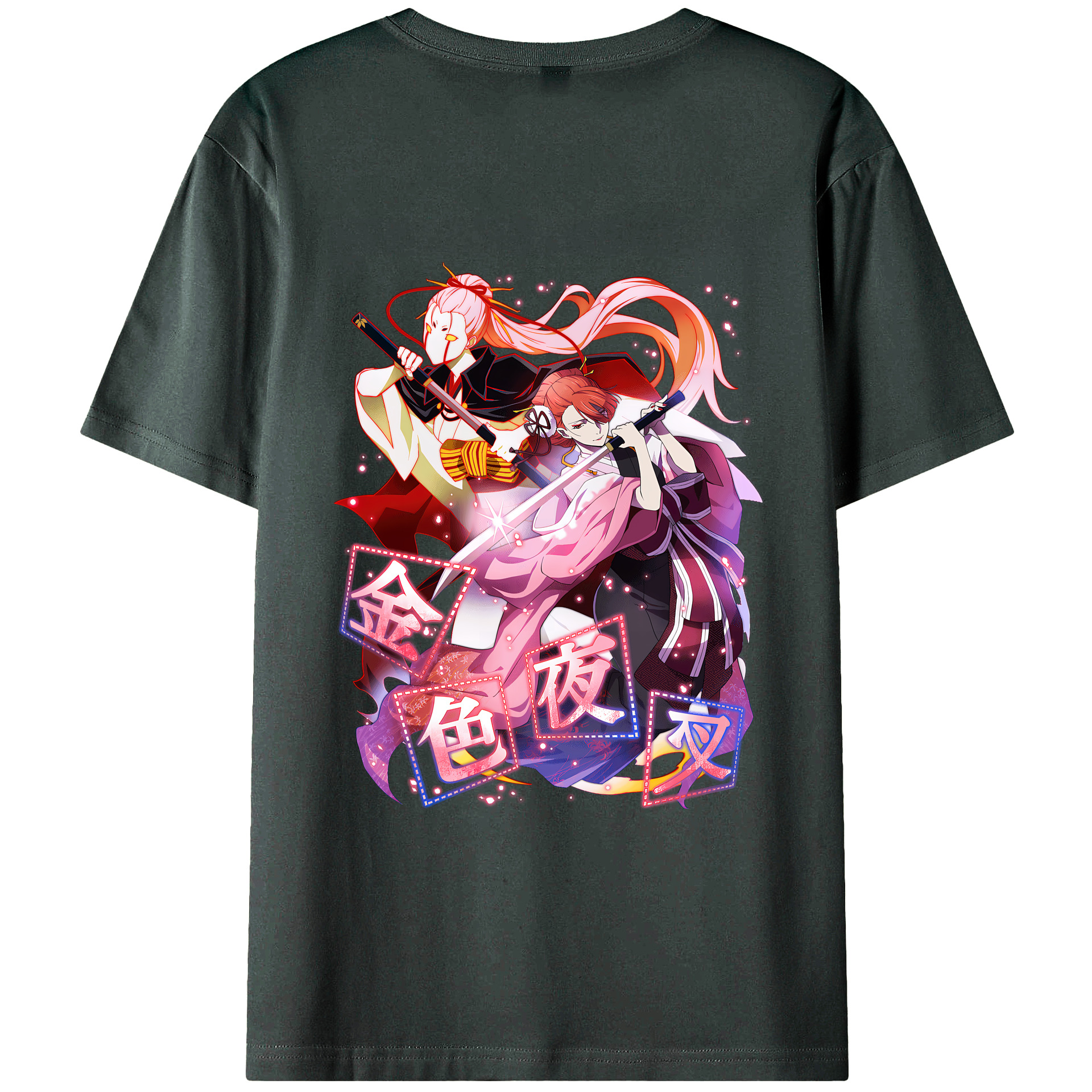（画像用） 文豪ストレイドッグス Bungo Stray Dogs 綿100％ メンズ半袖Tシャツ（バックプリント） 通気性